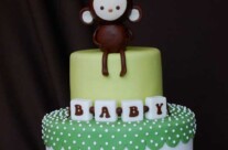 Monkey Baby Shower Cake