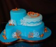 Seashore Bridal Shower Cake