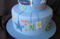 Airplane Baby Shower Cake