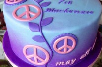 Peace Birthday Cake