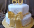 80th Golden Birthday Cake