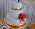 Orange Themed Wedding Cake