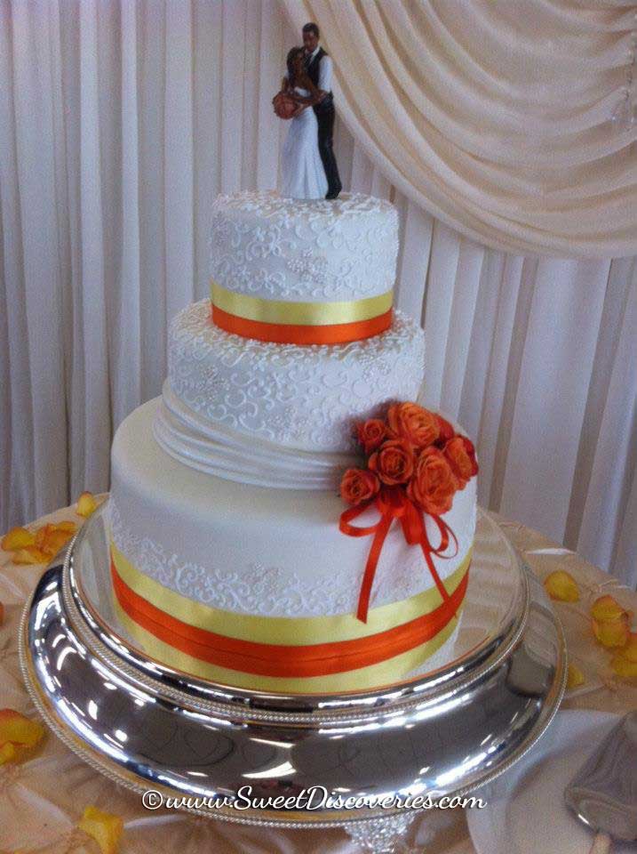 Orange Themed Wedding Cake Sweet Discoveries