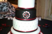 Red & Black Wedding Cake