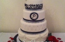 Black and White Wedding Cake